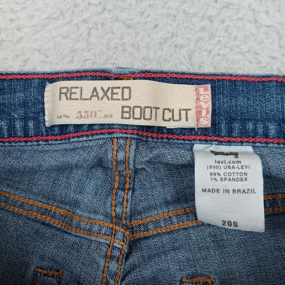 Levi Jeans 550 Women 20S Blue Relaxed Bootcut High Rise Denim 550-0302 - Picture 4 of 11